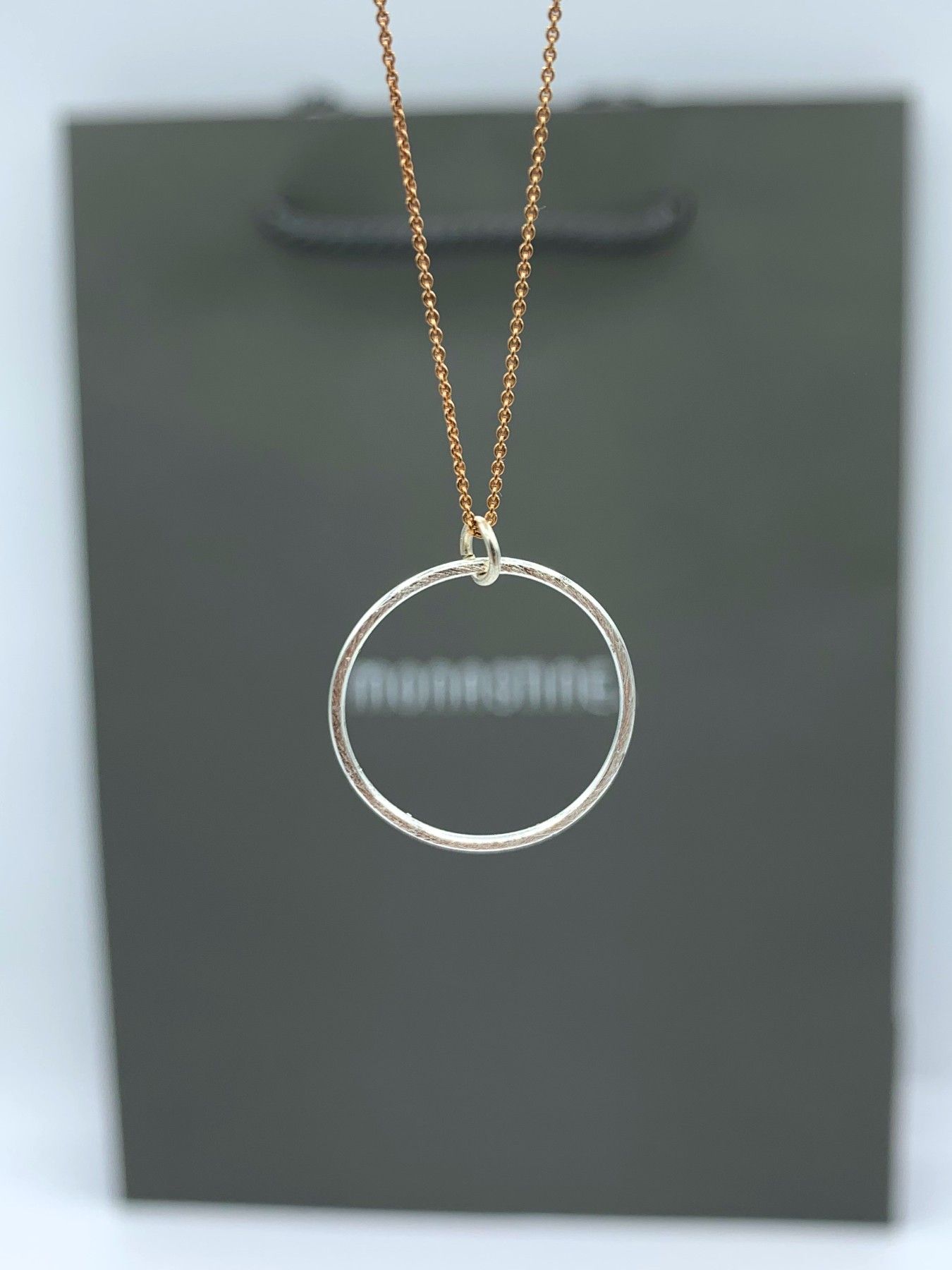 AK-SRNo2-VG-SI-xx-Kette-Snoring-No2-Silber-vergoldet-und-Silber Kette mit Anhänger "Snoring No2"