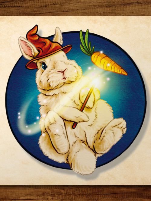 Wood,Material,Surface,Background Postkarte "Kaninchenzauber"