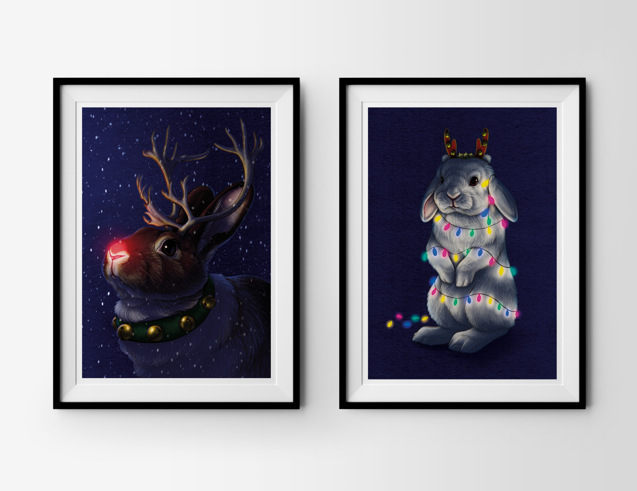 Kunstdrucke "Christmas Bunnies"