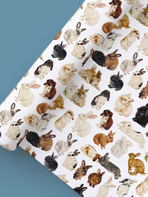 Geschenkpapier "Kaninchen bunt"