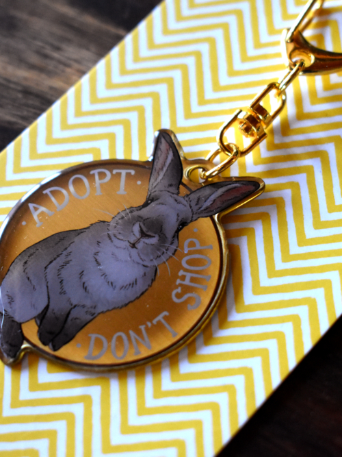 Keychain "Adopt don't shop"