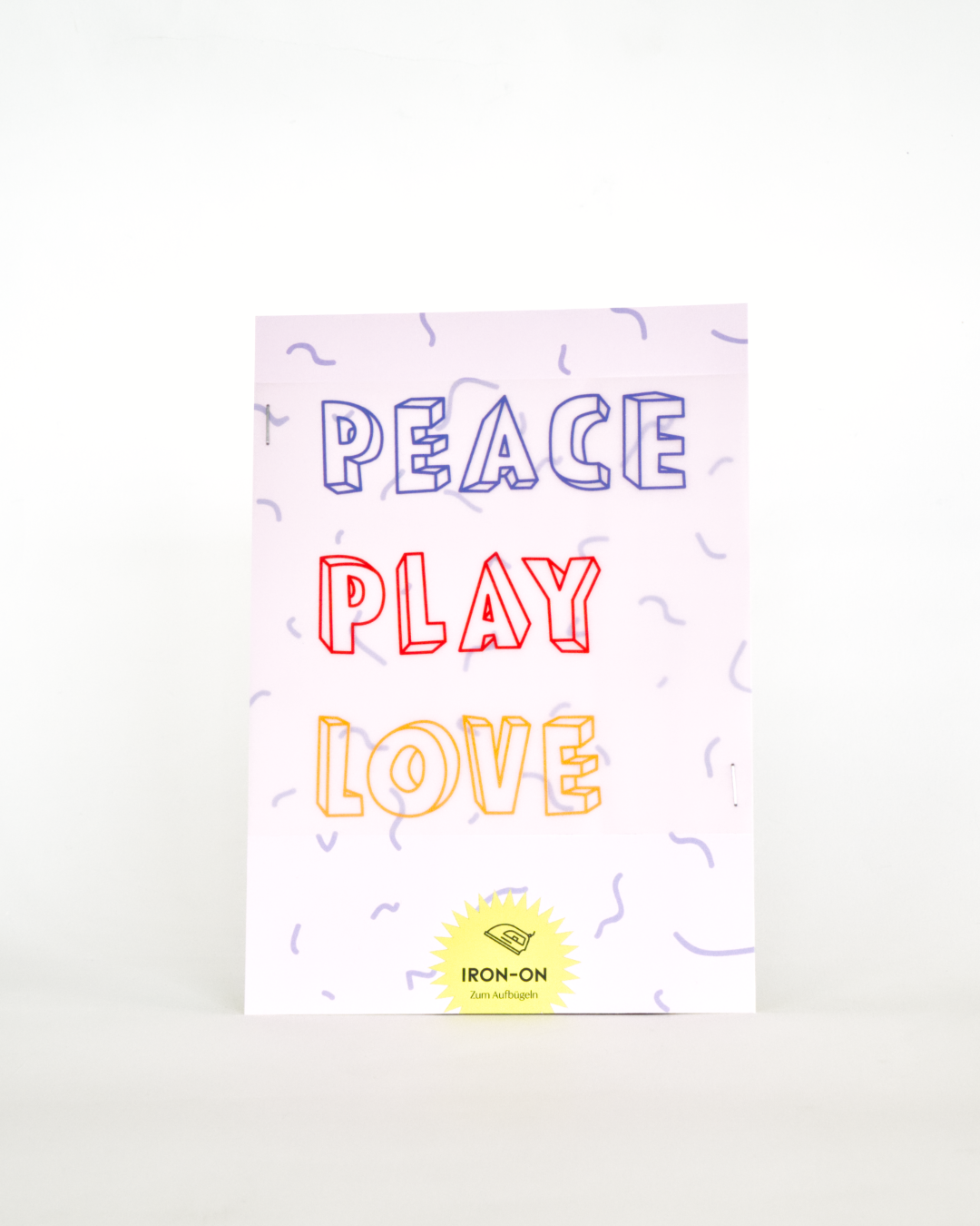 Bügelbild ♡ Schriftzug "PEACE PLAY LOVE"