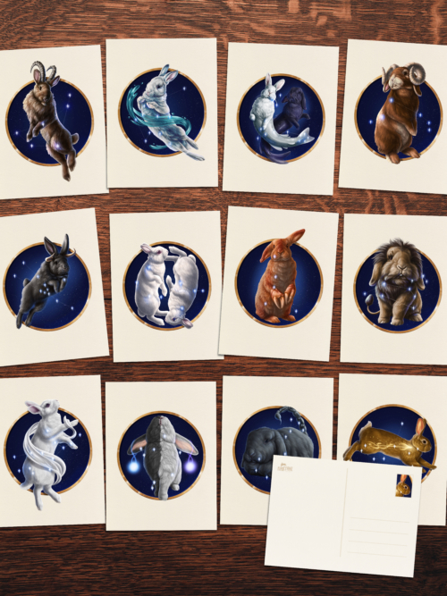 Postkarten_ZodiacBunnies_Mood Postkarten "Sternzeichen"