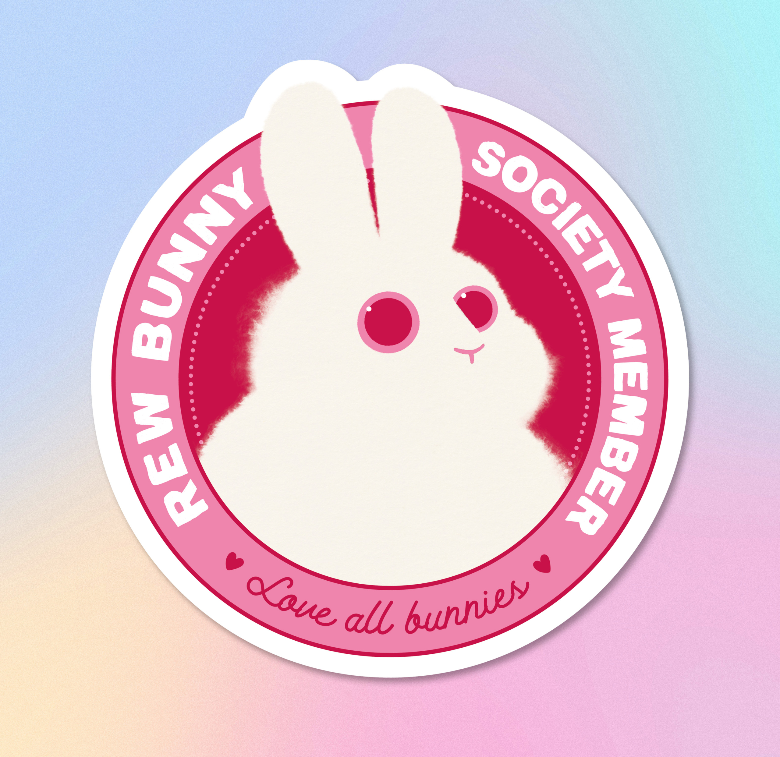 Sticker_REWBunnySociety_Mood2 Sticker "REW Bunny Society Member"
