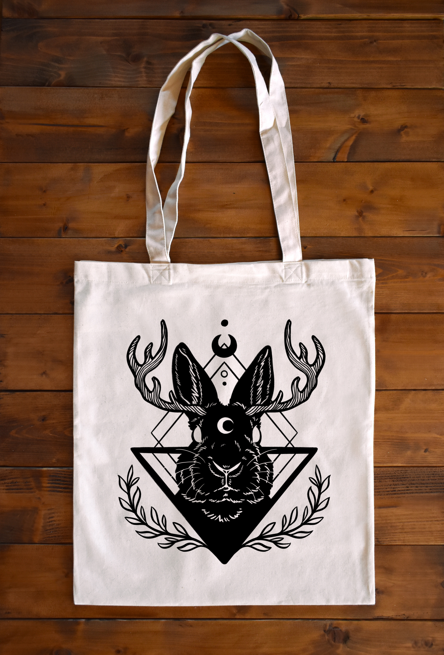 Stofftasche "Jackalope" natur