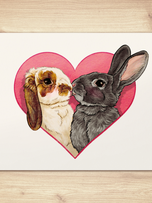 Postkarte_quer_hellesHolz Postkarte "Valentinstag"