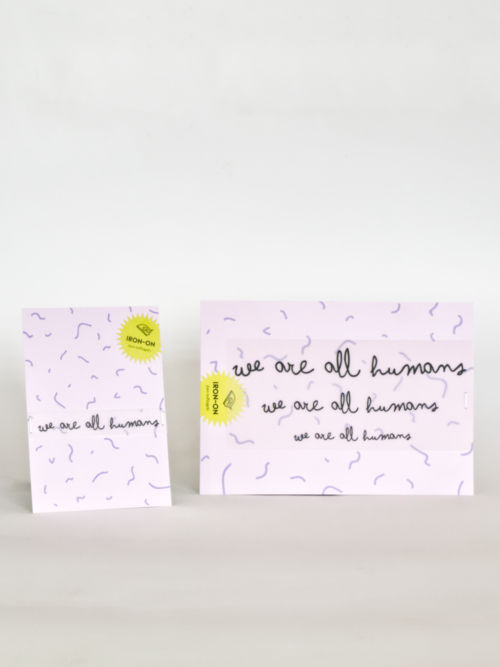 Bügelbild ♡ Schriftzug "we are all humans"